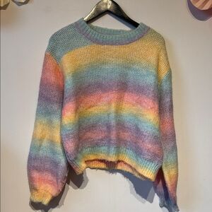 Olivaceous Pastel Rainbow Sweater MEDIUM